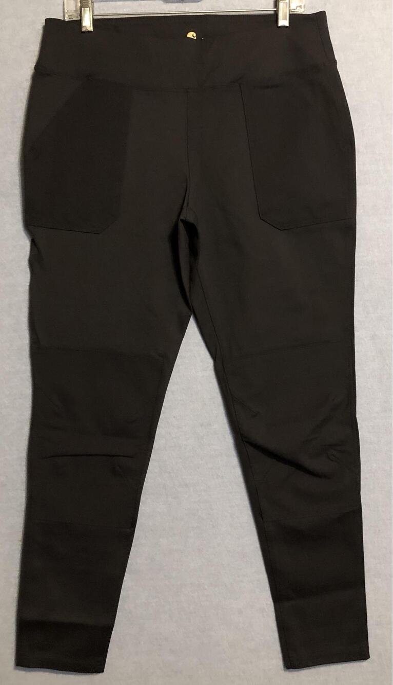 Carhartt Leggings Womens L 12/14 Black Force Fitted Utility Double Knee Pants